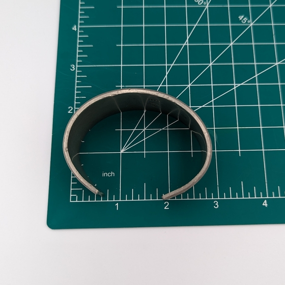 Modernist Abstract Design Norwegian Pewter Bracelet Brodrene Mylius Mid Century - Picture 9 of 9